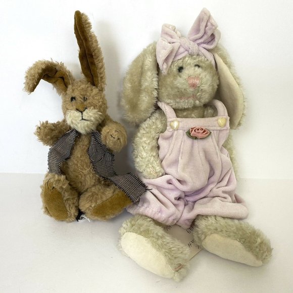 Boyds Bears Other - Boyds Lavinia Bunny & Farnsworth Jr Lot Girl Boy